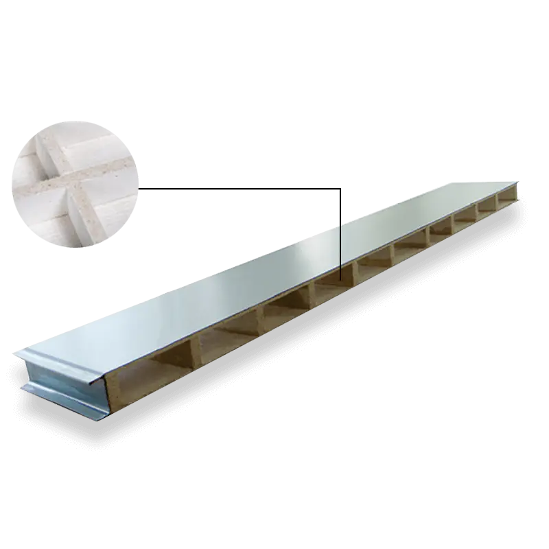 Mechanism hollow glass magnesium sandwich panel